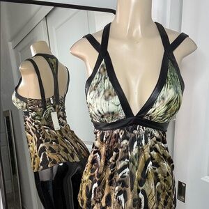 Stylish Animal Print Dress sky small